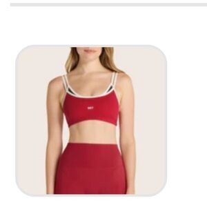 SET Active Red Sports Bra with White Trim